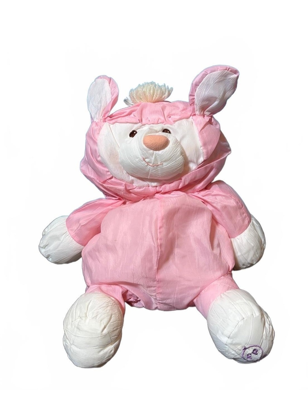 Vintage 1986 Fisher Price Puffalumps Pink Lamb Plush Stuffed Animal Toy
